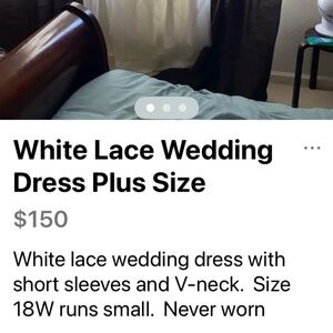 White Lace Wedding Dress Plus Size